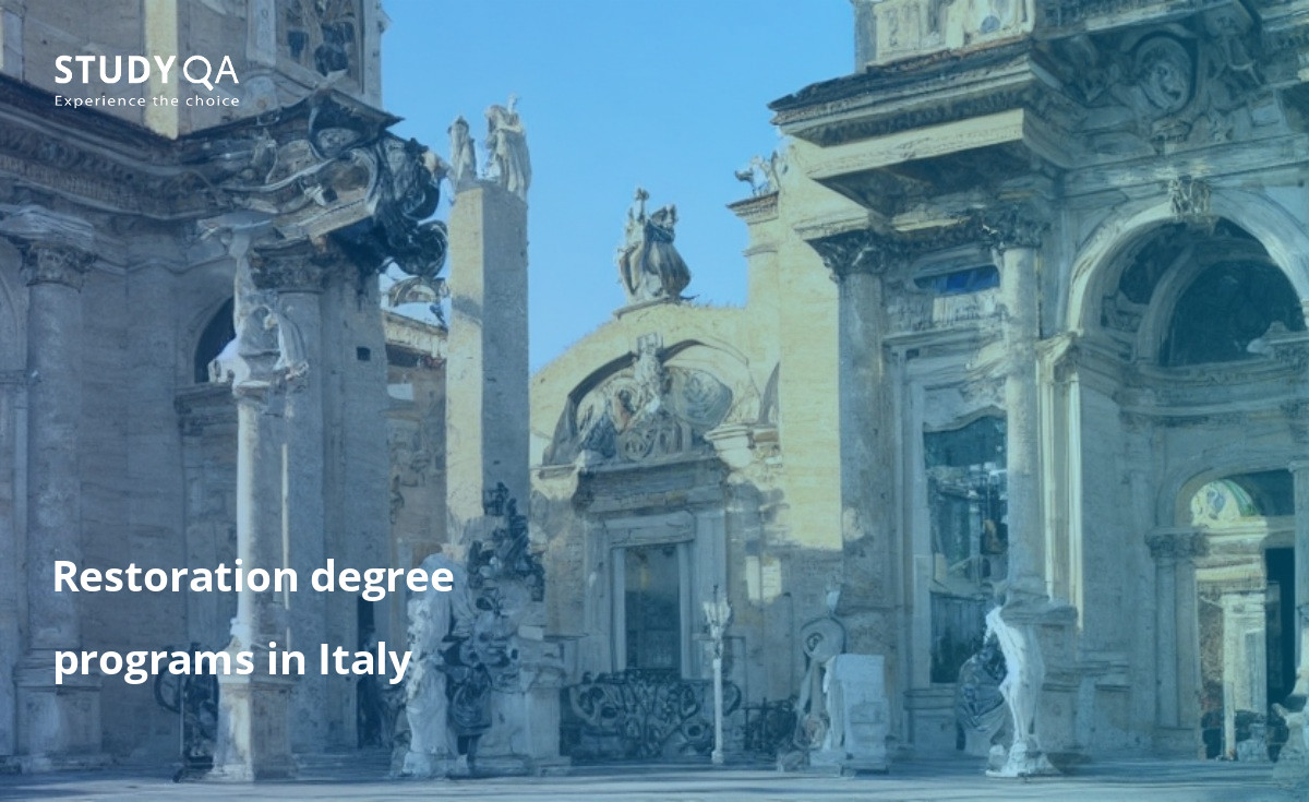 Restoration degree programs in Italy Explore the cultural heritage of Italy by studying restoration programs at universities, art academies, and other educational institutions. Gain valuable skills and knowledge in the field of conservation and restoration, and gain practical experience through internships and field trips.