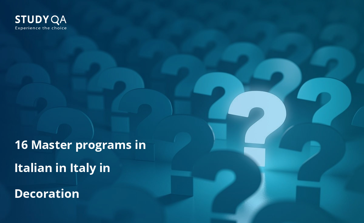 16 Master programs in Italian in Italy in Decoration 16 Master programs in Italian in Italy in Decoration