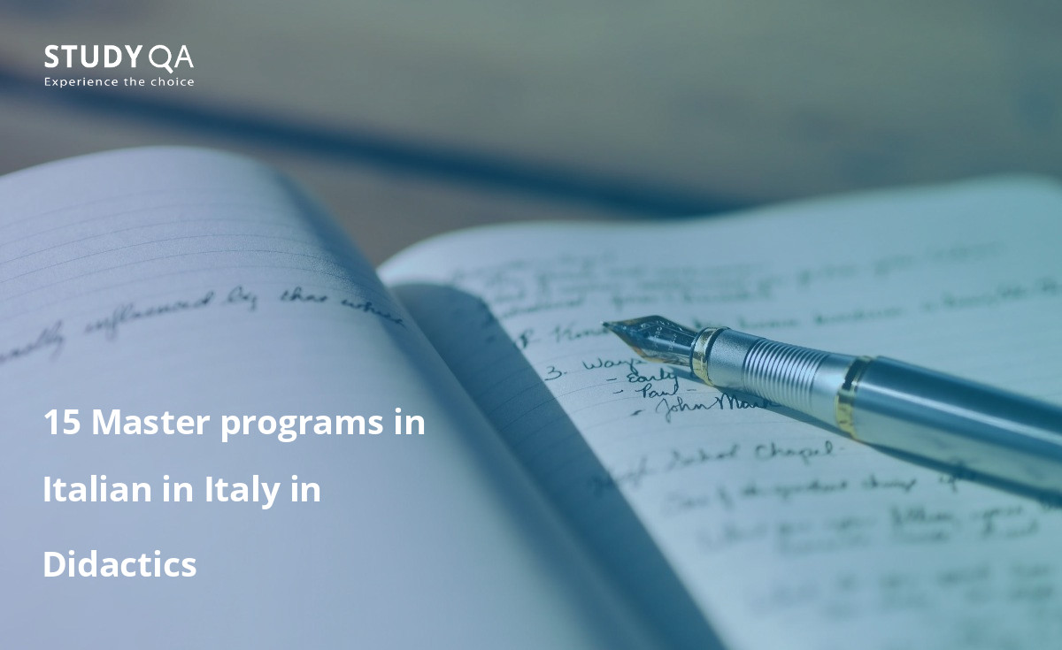 15 Master programs in Italian in Italy in Didactics 15 Master programs in Italian in Italy in Didactics