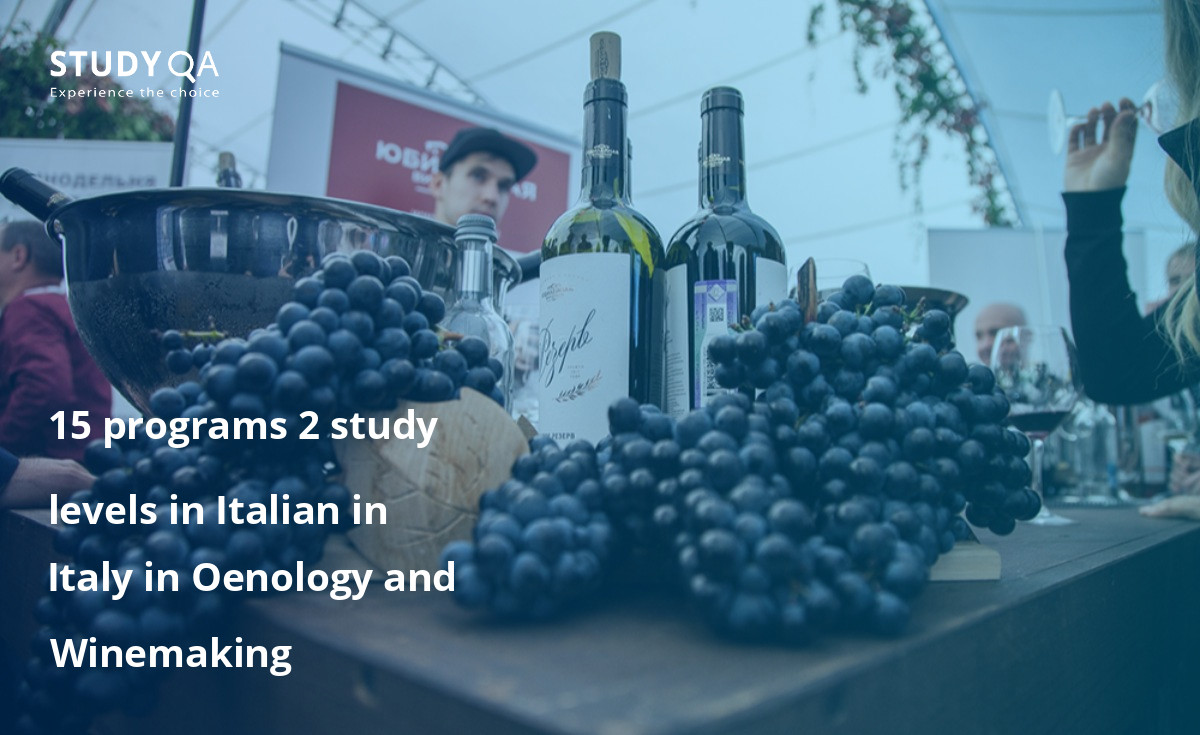 15 programs 2 study levels in Italian in Italy in Oenology and Winemaking