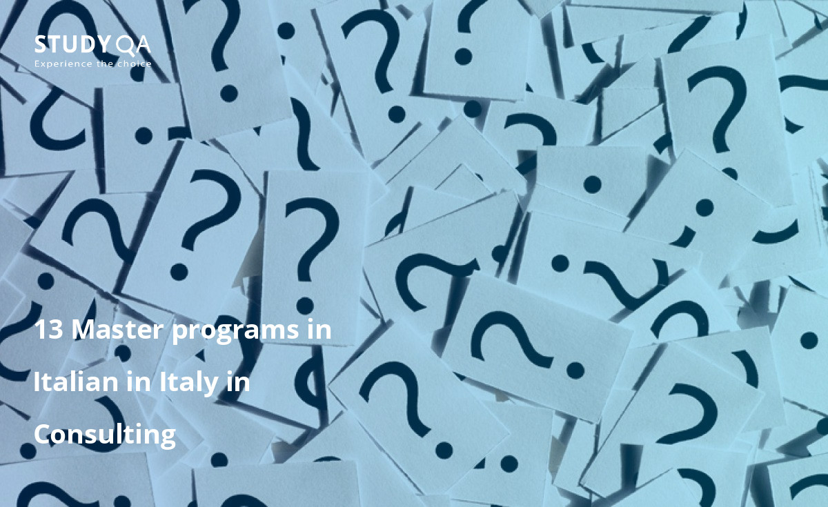 13 Master programs in Italian in Italy in Consulting 13 Master programs in Italian in Italy in Consulting
