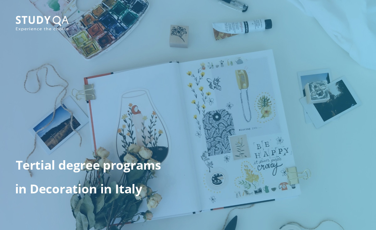 Tertial degree programs in Decoration in Italy This text discusses tertial degree on-campus programs in Decoration in Italy, focusing on institutions such as the Accademia di Belle Arti di Firenze, the Istituto Europeo di Design in Rome, and the Florence Institute of Design International.