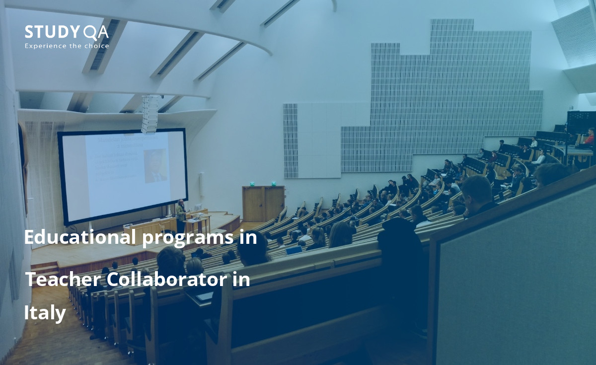 Educational programs in Teacher Collaborator in Italy This article provides an overview of full-time bachelor's degree programs in teacher collaboration offered on campuses throughout Italy.