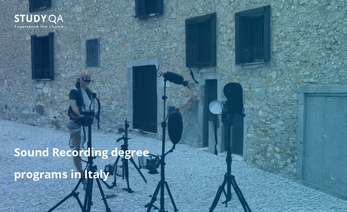 Sound Recording degree programs in Italy Sound Recording Bachelor study programs in Italy are very popular because of the excellent reputation of the Italian universities. The courses are very diverse and allow students to specialize in many different areas of sound recording. In addition to the theoretical knowledge, students also have the opportunity to gain practical experience in studios and other professional environments. The teaching staff is very experienced and the facilities are excellent.