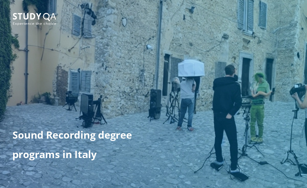 Sound Recording degree programs in Italy Sound Recording Bachelor study programs in Italy are very popular because of the excellent reputation of the Italian universities. The courses are very diverse and allow students to specialize in many different areas of sound recording. In addition to the theoretical knowledge, students also have the opportunity to gain practical experience in studios and other professional environments. The teaching staff is very experienced and the facilities are excellent.