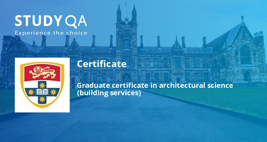 StudyQA — Certificate: Graduate certificate in architectural science ...