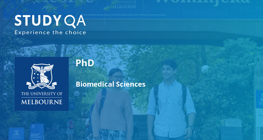 StudyQA — PhD: Biomedical Sciences — The University of Melbourne