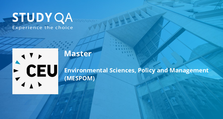 StudyQA — Master: Environmental Sciences, Policy And Management (MESPOM ...